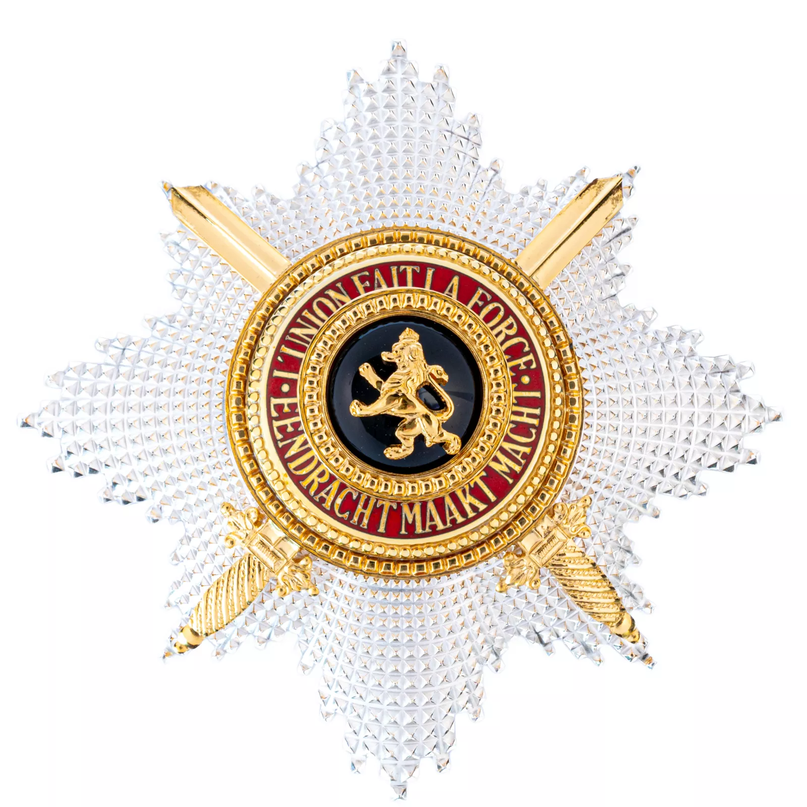 Grand Cordon Order of Leopold Military Big medal with commander, ribbon, luxury box and rosette