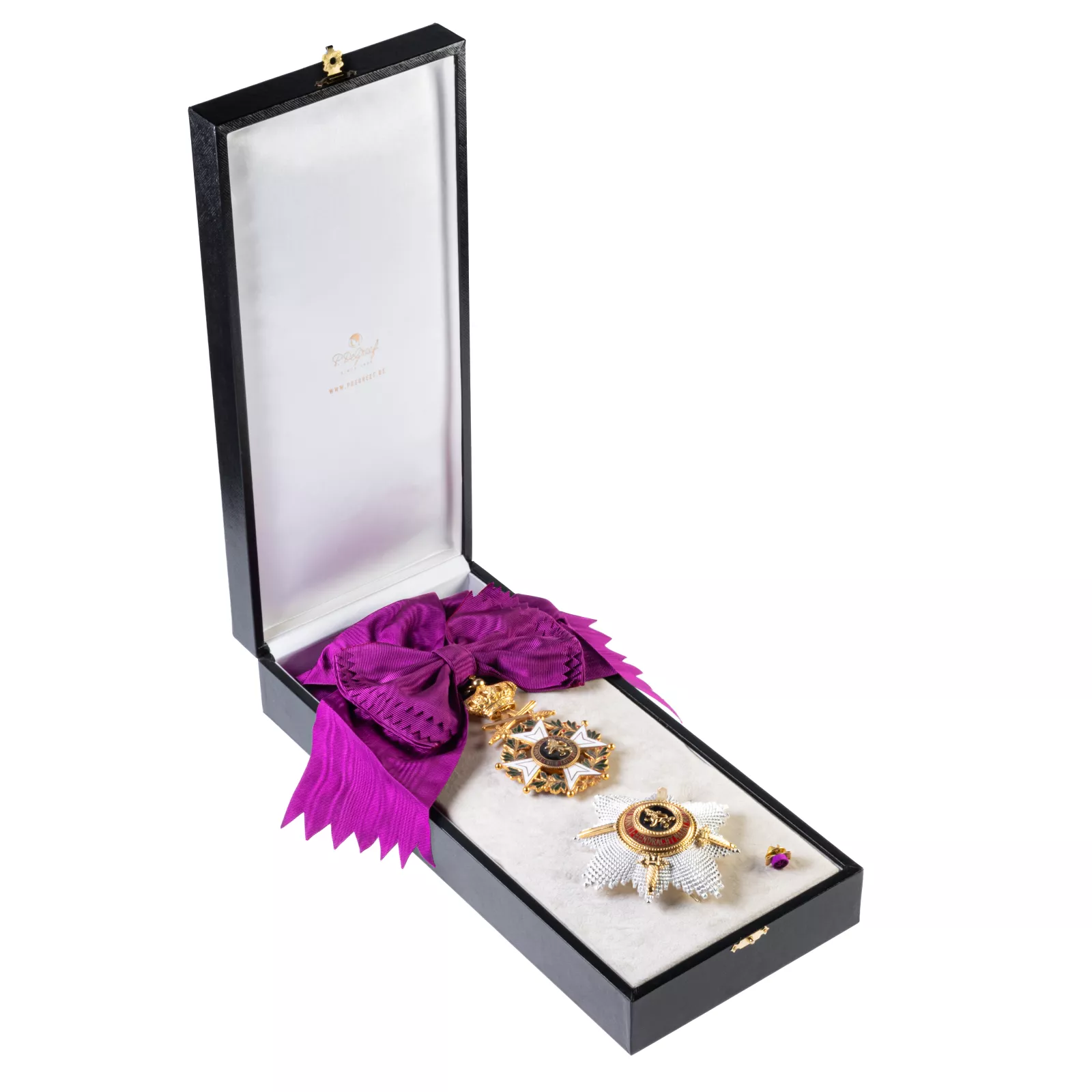 Grand Cordon Order of Leopold Military Big medal with commander, ribbon, luxury box and rosette