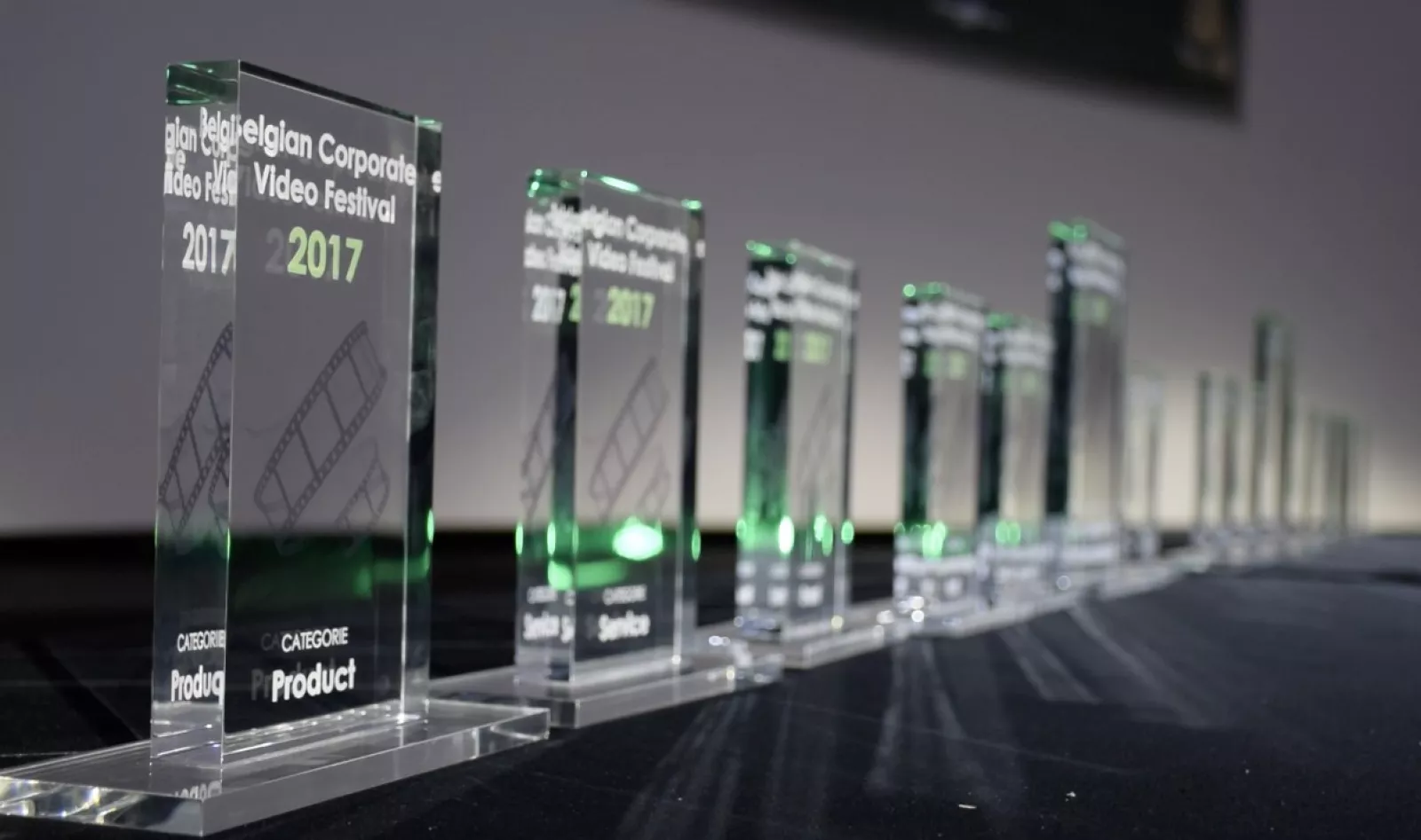 Awards in plexi 'Belgian Corporate Video Festival'