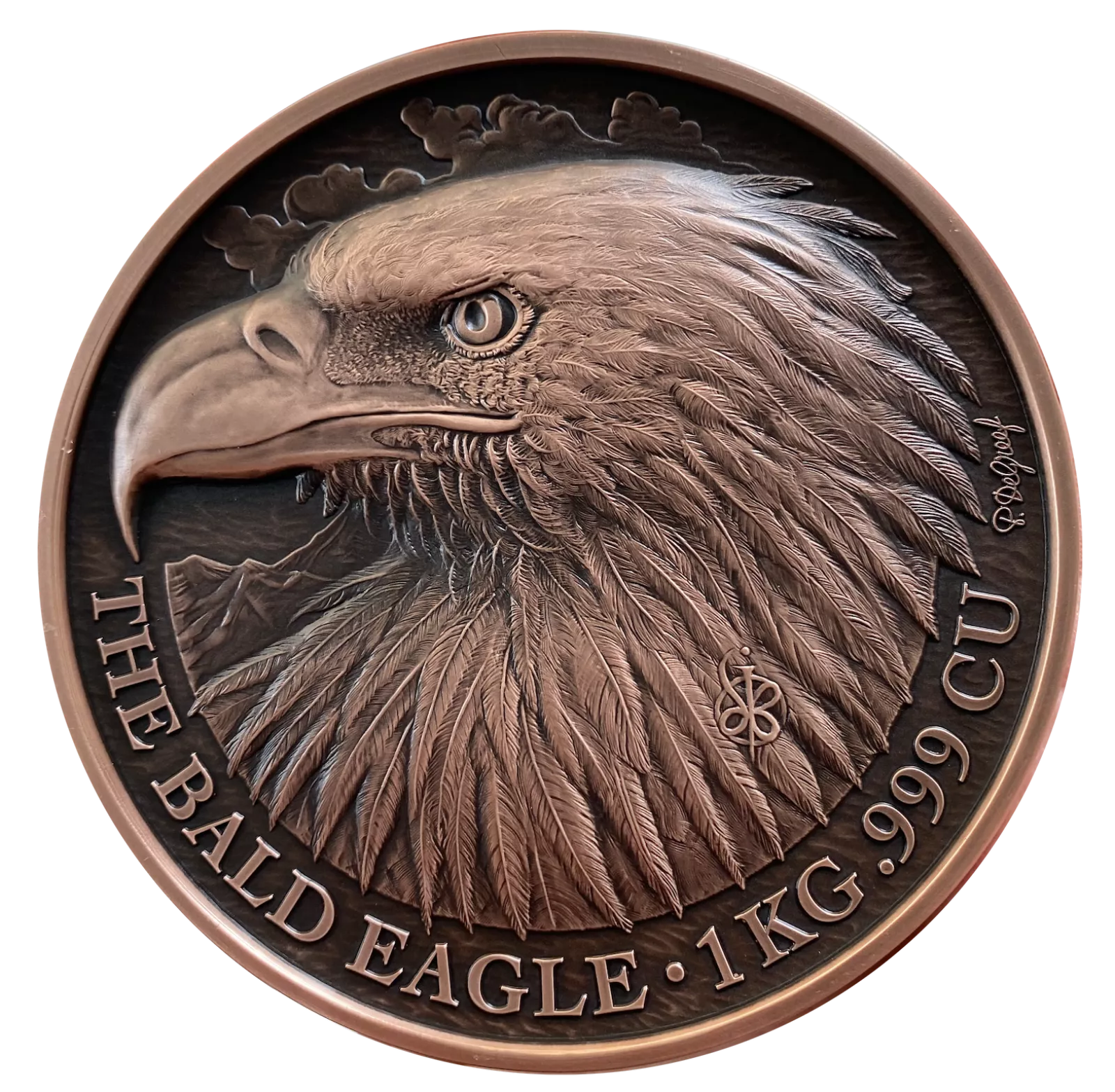 Coin Eagle - 1 kg Cu - obverse