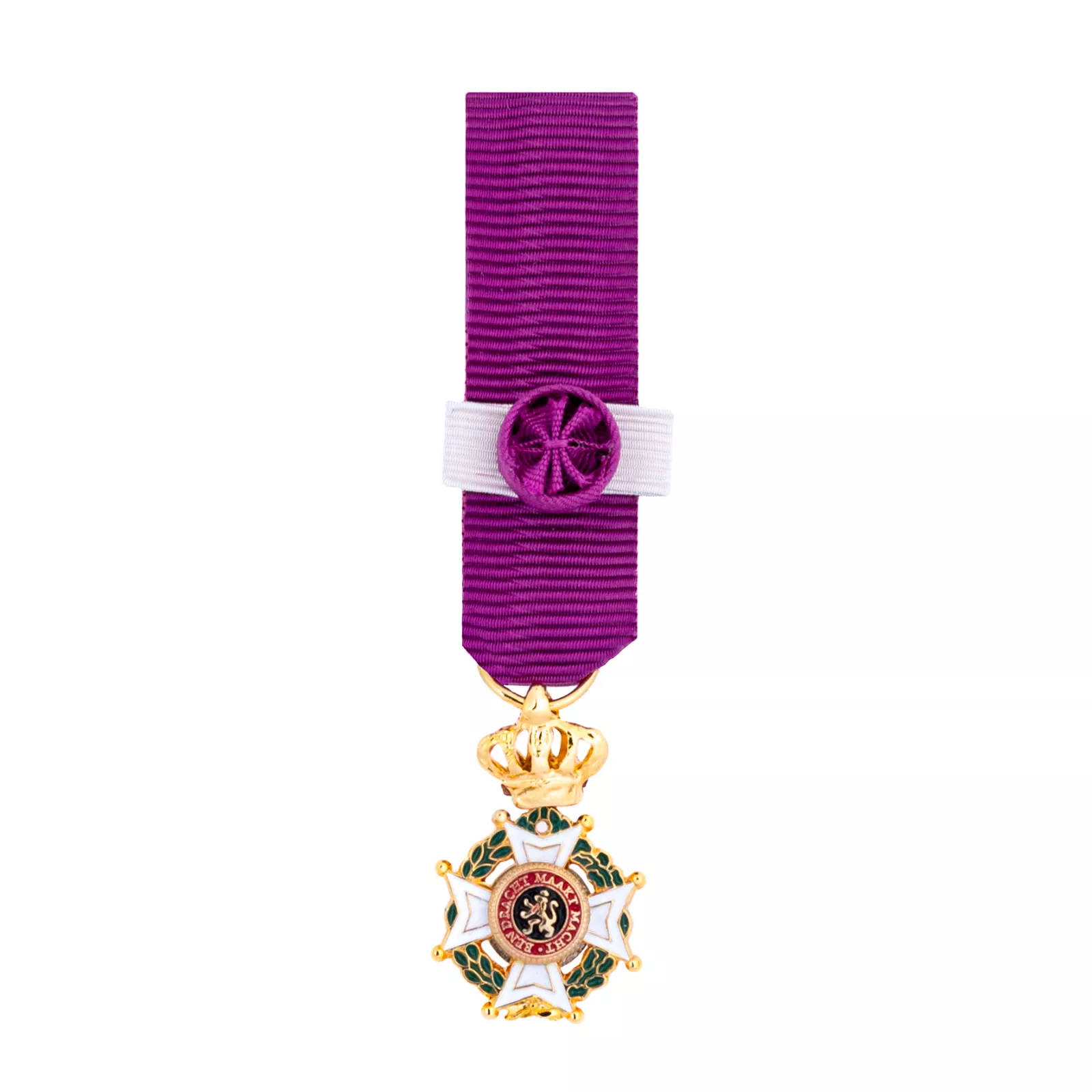 Commandeur Ordre de Léopold Diminutif / Réduction en argent en néerlandais